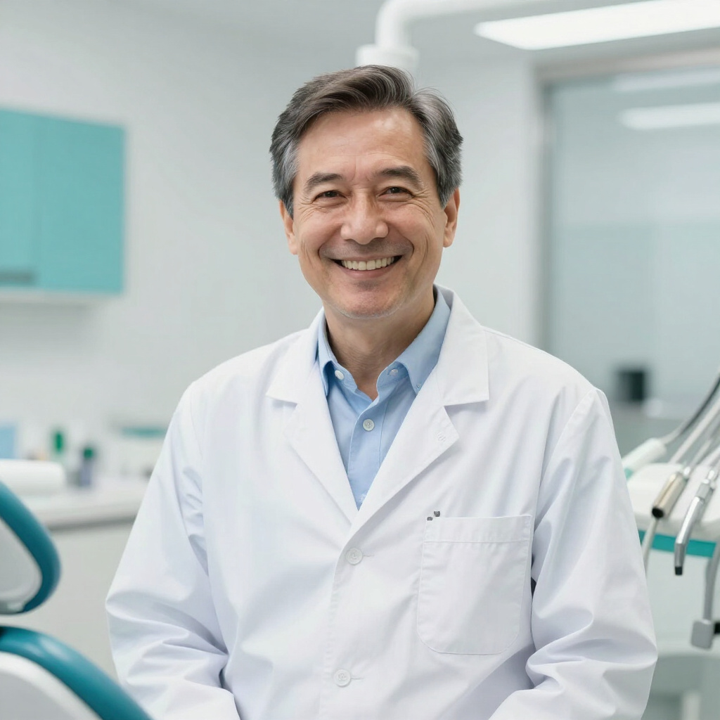 Happy British dentist smiling in a modern dental clinic — DentalSEO helps dental practices attract more local patients